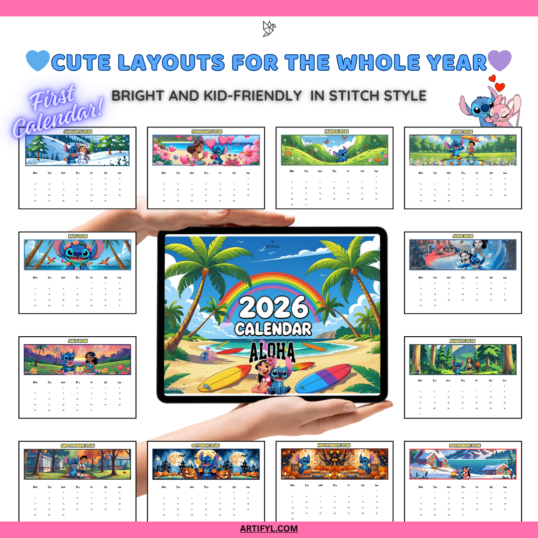 The Ultimate STITCH Fun & Organization Bundle for Kids (Digital + Printable) + PLR License