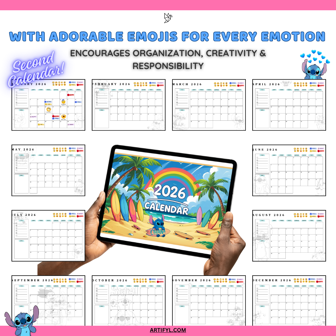 The Ultimate STITCH Fun & Organization Bundle for Kids (Digital + Printable) + PLR License