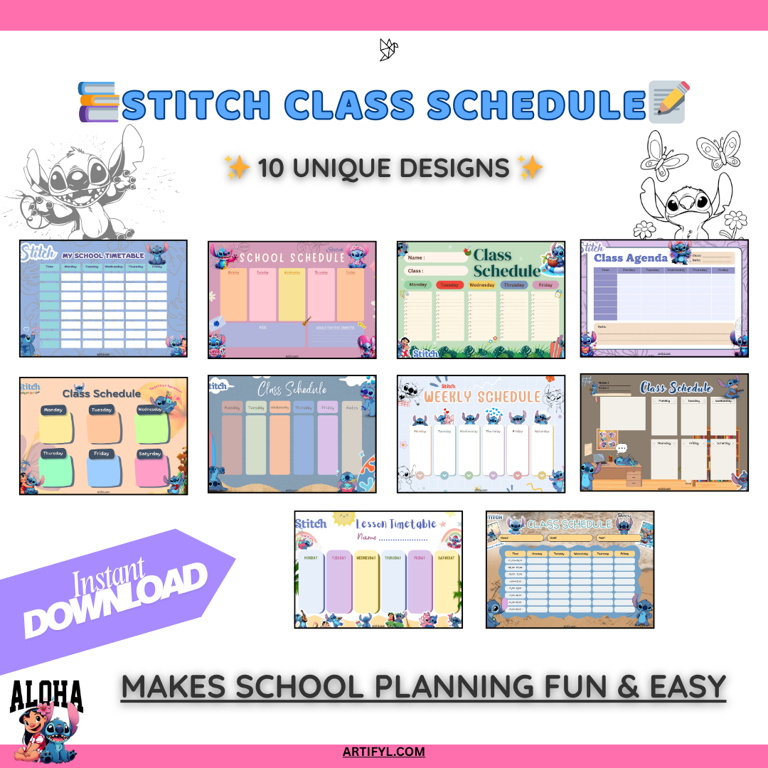The Ultimate STITCH Fun & Organization Bundle for Kids (Digital + Printable) + PLR License