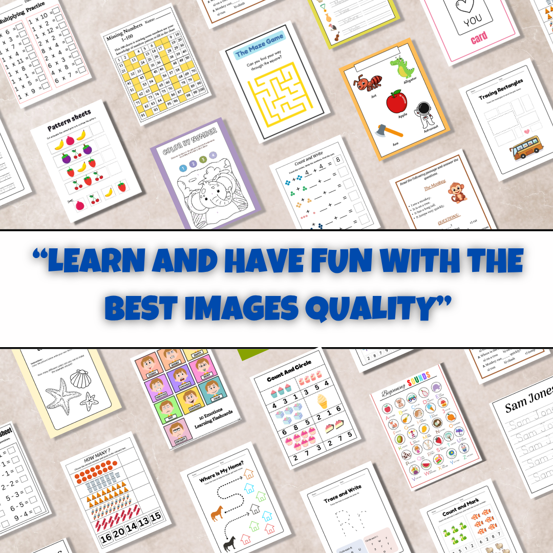Kid’s Educational Bundle: 8000+ printable All-in-One Learning Fun for Kids! +PLR MRR