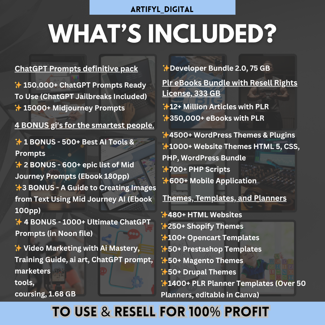 ULTIMATE DIGITAL PRODUCT BUNDLE — 20+ Million ASSETS WITH FULL RESELL RIGHTS