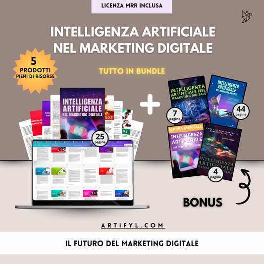 Intelligenza Artificiale nel Marketing Digitale PACCO, con MRR Licenza