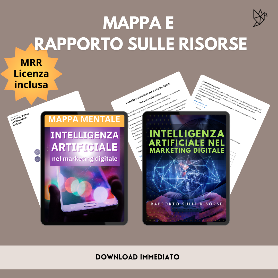 Intelligenza Artificiale nel Marketing Digitale PACCO, con MRR Licenza