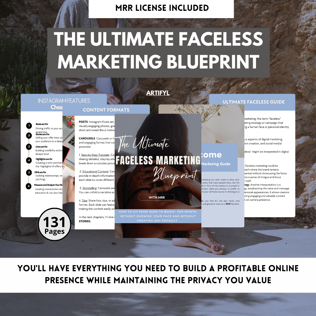 The Ultimate Faceless Marketing blueprint, with MRR License