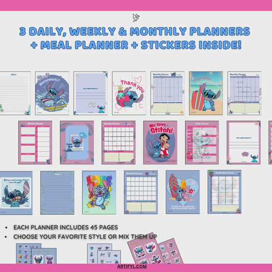 The Ultimate STITCH Fun & Organization Bundle for Kids (Digital + Printable) + PLR License